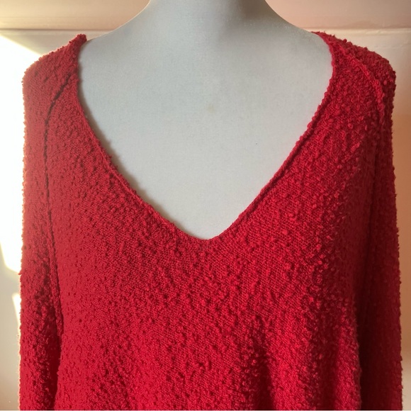Free People Found My Friend Textured Sweater Red
Balloon Sleeve size Small - Picture 5 of 7